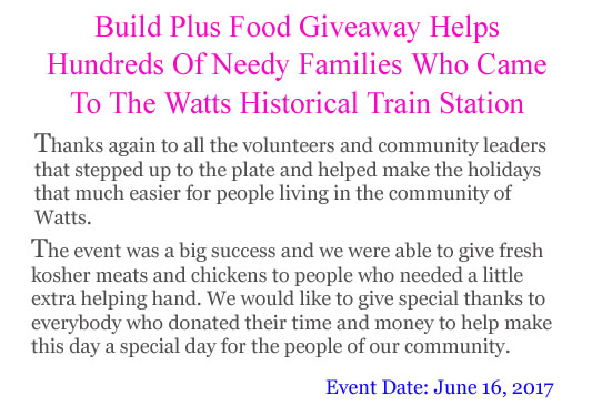 this picture is of the food giveaway and it contains information on what happened